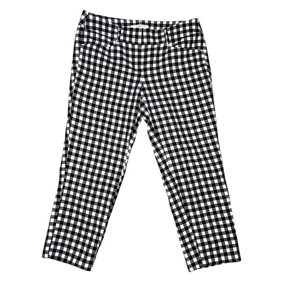 The Loft - Marisa Black and White Gingham Capri Pants - Size 2 Petite - Picture 1 of 9